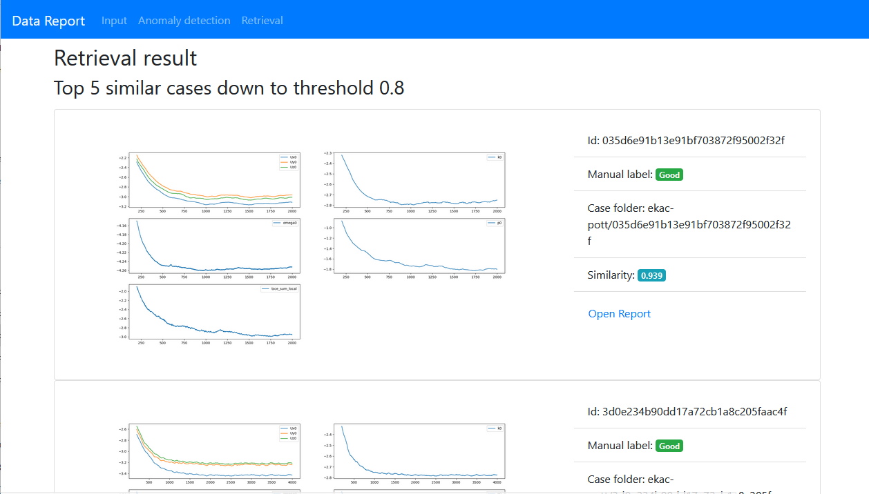 Fig. 1: Custom HTML data report from a a past project at Renumics.