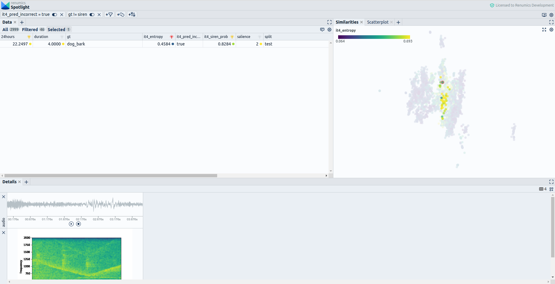 Fig. 1: Performing a label consistency check using Spotlight&#39;s Similarity Map.